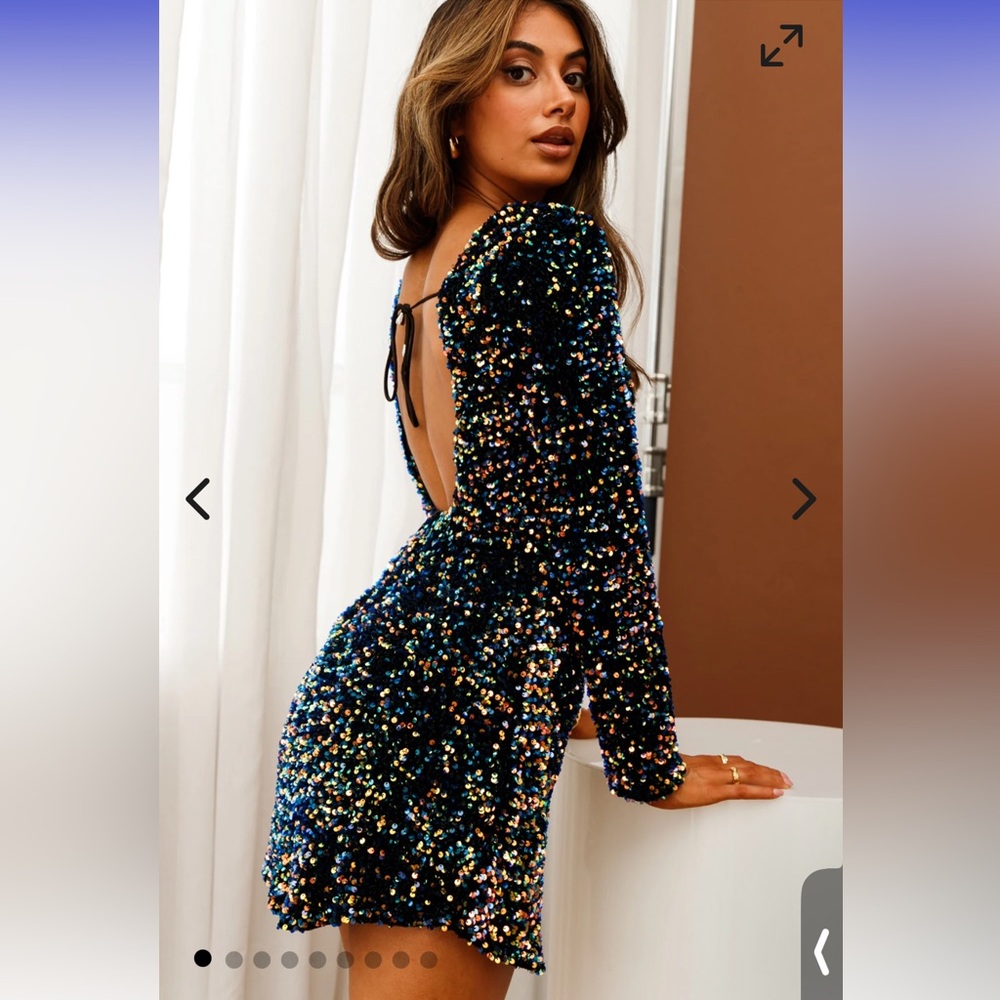 Elegant Black Sequin Dress